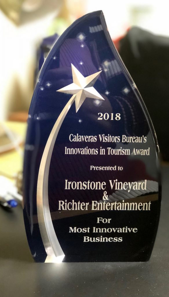 CVB Innovations in Tourism Awards trophy