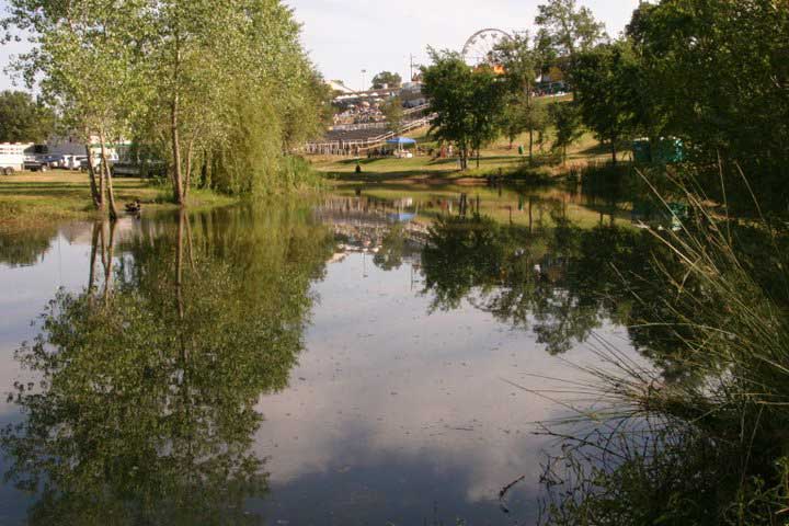 Angels Camp RV Resort - View of the fair from the pond