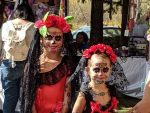 Catrin and Catrinas at Murphys California Park Dia de Los Muertos children catrinasfestivity