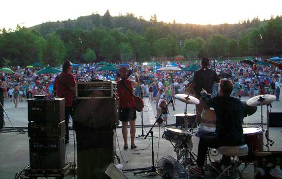 Blues Box Bayou playing at the Ironstone Vineyards' 4th July Celebration