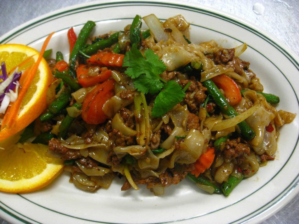 Pad Kee-Mow with Beef - Thai House Valley Springs