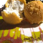 Fried chevre zinfandel reducation