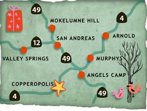 Copperopolis holiday shopping map