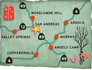 San Andreas holiday shopping map